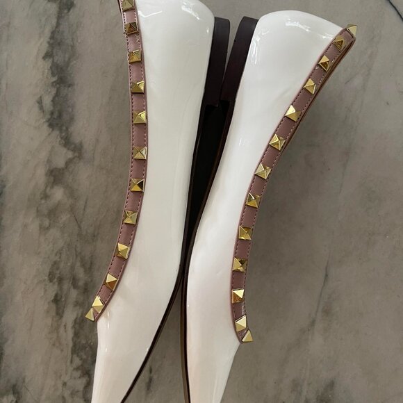 Valentino Rockstud Pointed Toe Ballerina Flat - Picture 6 of 7